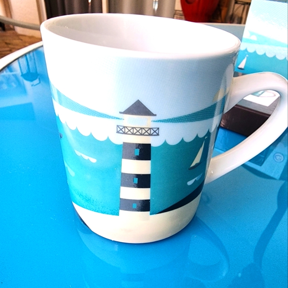 Magpie Ahoy mug with gift box. NWOT